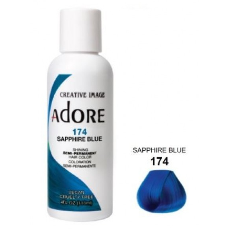 Adore Semi-Permanente Haarkleur – Stralend Blauw voor Alle Haartypes 118ml