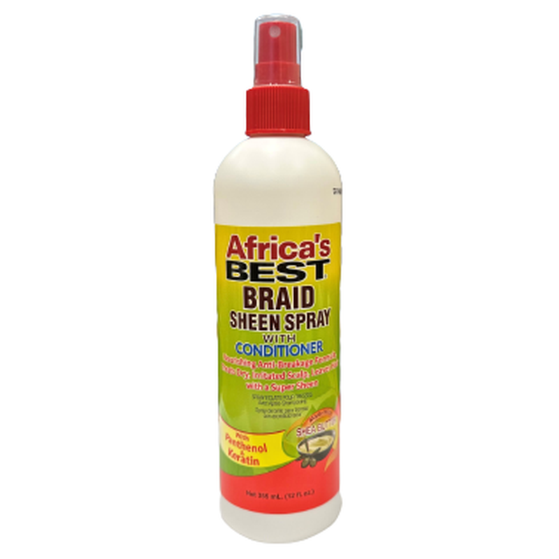 Africa's Best Braid Sheen Spray – Voedt en Verzorgt Vlechten 355ml