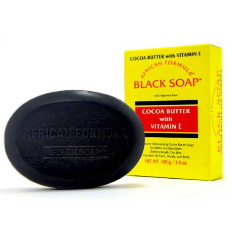 African Formula Zwarte Zeep – Vochtinbrengende Crème met Cacaoboter 100g