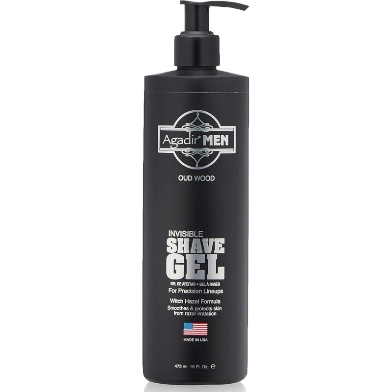 Agadir Men Scheergel – Onzichtbare Gel voor Glad Scheren 473ml