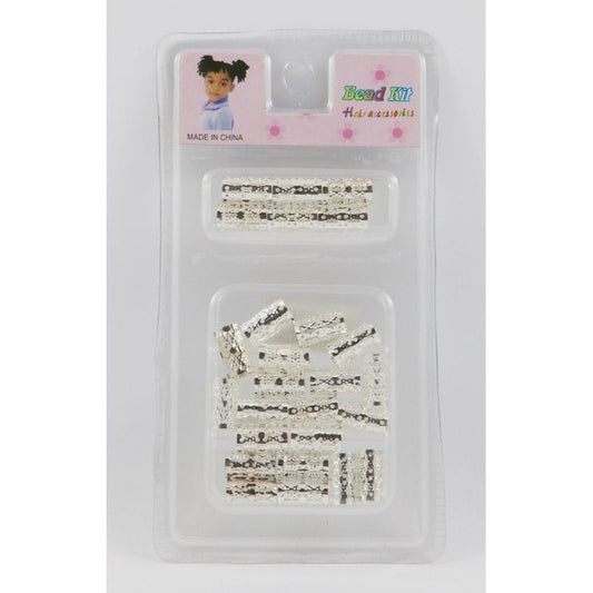 Beads Zilver Lang – Haaraccessoires voor Kinderen 40 stuks