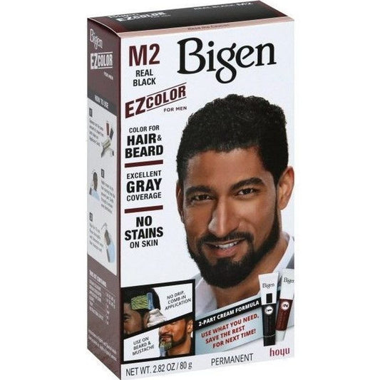Bigen EZ Color – Kleur voor Haar en Baard, Real Black 80g