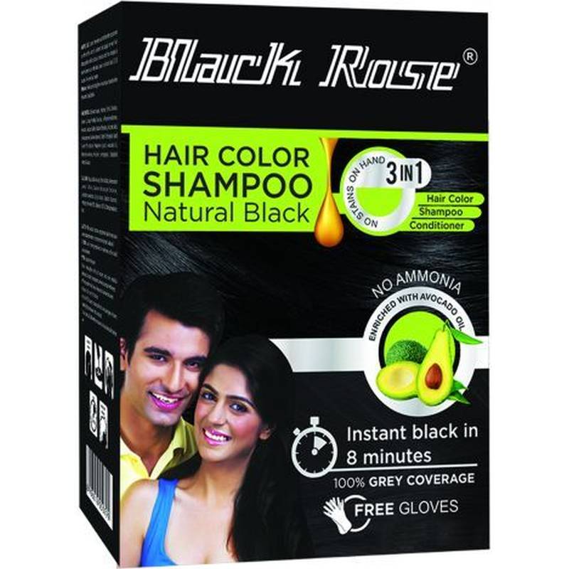 Black Rose Kleur Shampoo – Natuurlijke Zwart voor Alle Haartypes 15ml
