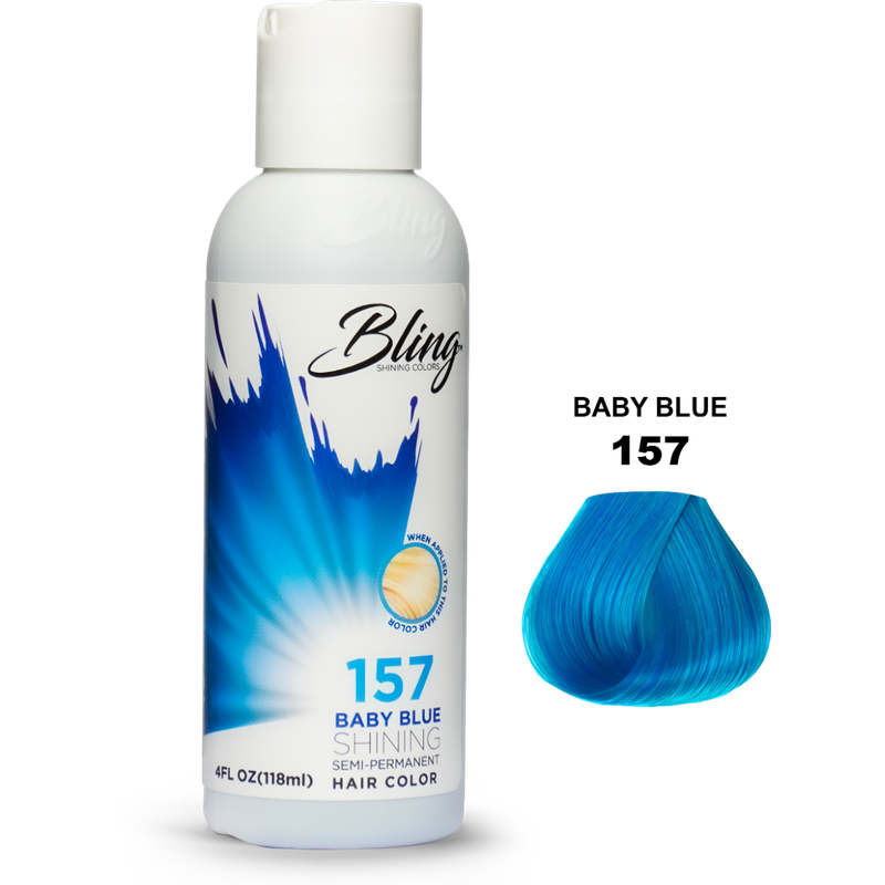 Bling Semi-Permanent Haarverf – Baby Blauw voor Alle Haartypes 118ml
