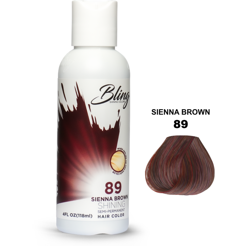 Bling Semi Permanent Haarverf – Sienna Brown voor Alle Haartypes 118ml
