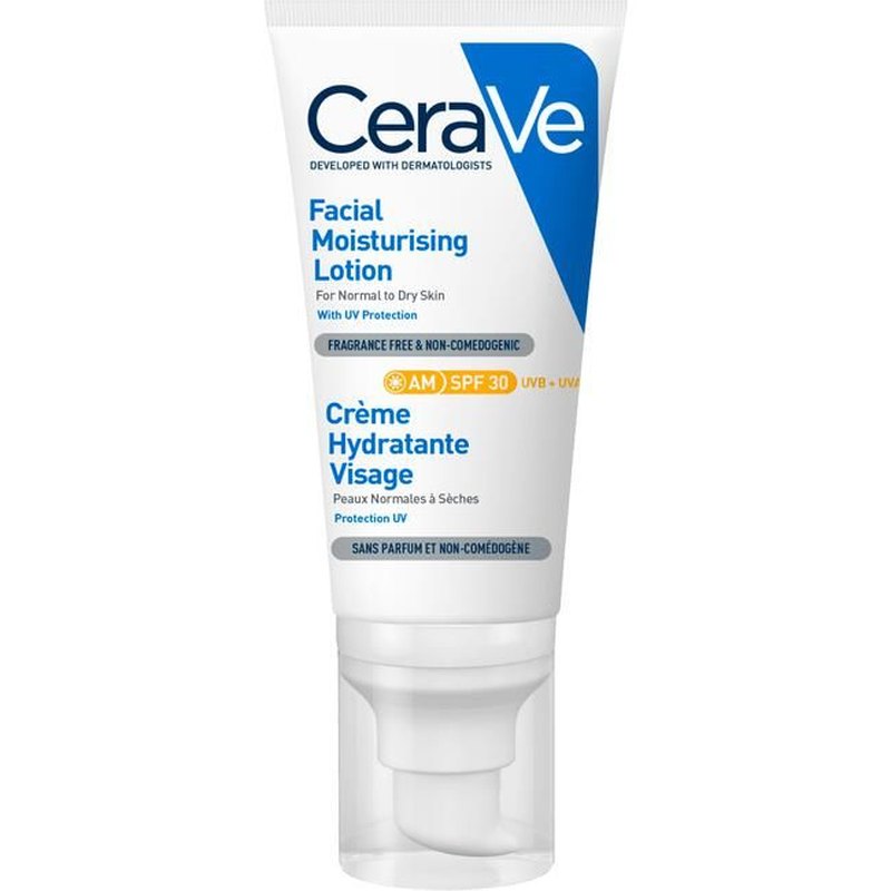 CeraVe Gezichtscrème SPF30 – Hydraterende Lotion voor Gevoelige Huid 52ml