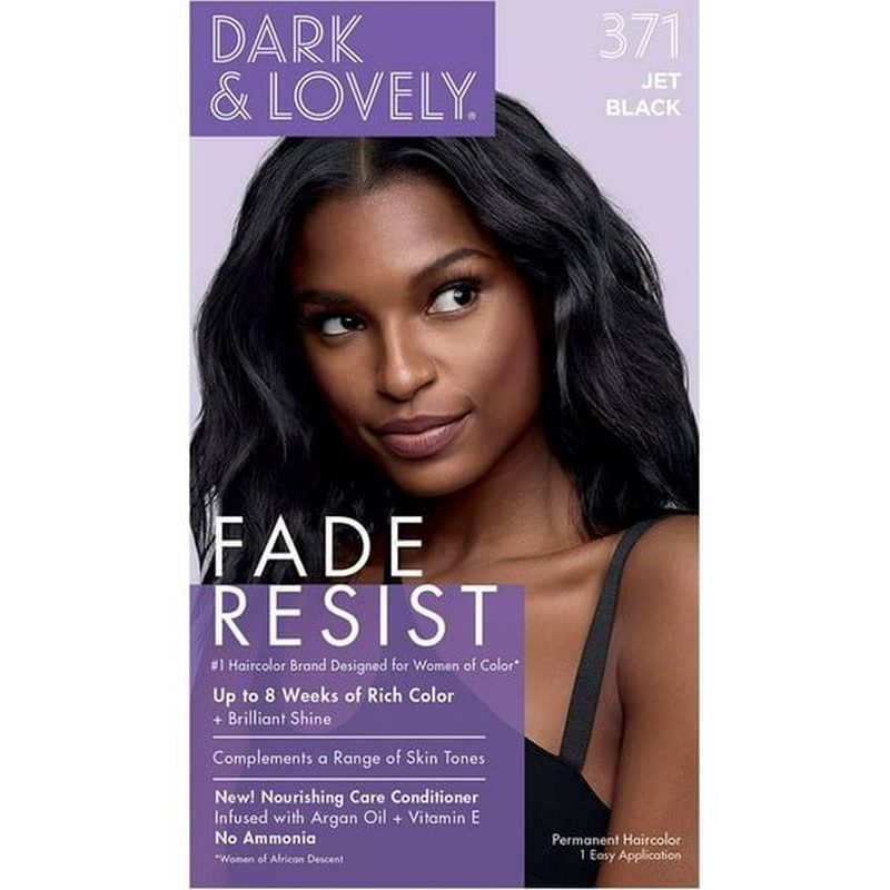Dark and Lovely Haarverf – Fade Resist voor Alle Haartypes 371 Jet Black