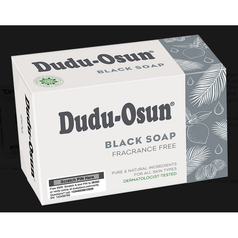 Dudu-Osun Zwarte Zeep – Geurvrij voor Alle Huidtypen 100g
