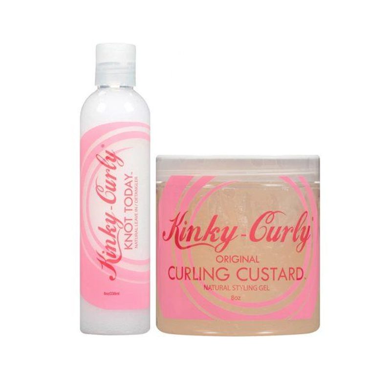 Kinky Curly Knot Today Set – Detangler & Styling Gel voor Krullend Haar 2x227g