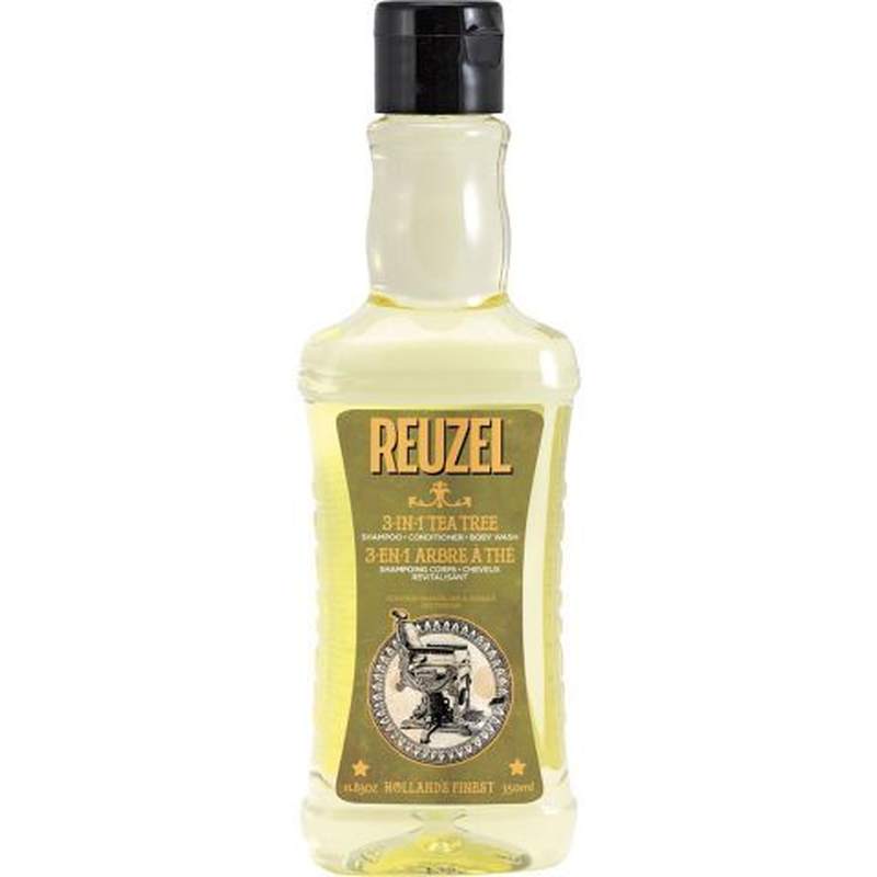 Reuzel 3-in-1 Tea Tree Shampoo – Verfrissende Reiniging voor Mannen 350ml