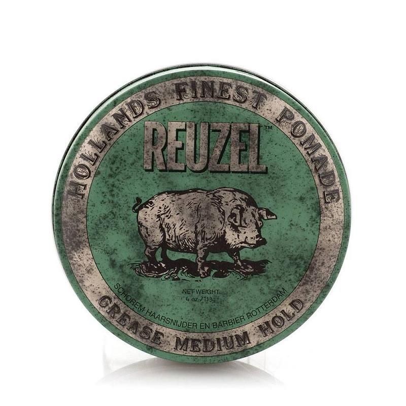 Reuzel Green Grease Pomade – Medium Hold voor Alle Haartypes 35g