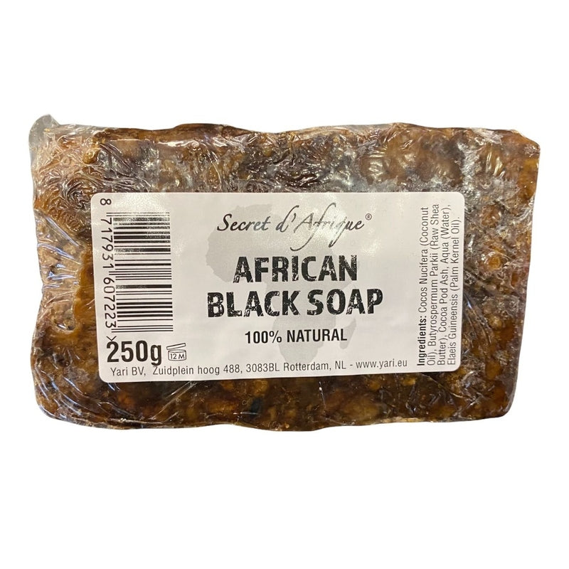 Secret d'Afrique Afrikaanse Zwarte Zeep – 100% Natuurlijk 250g