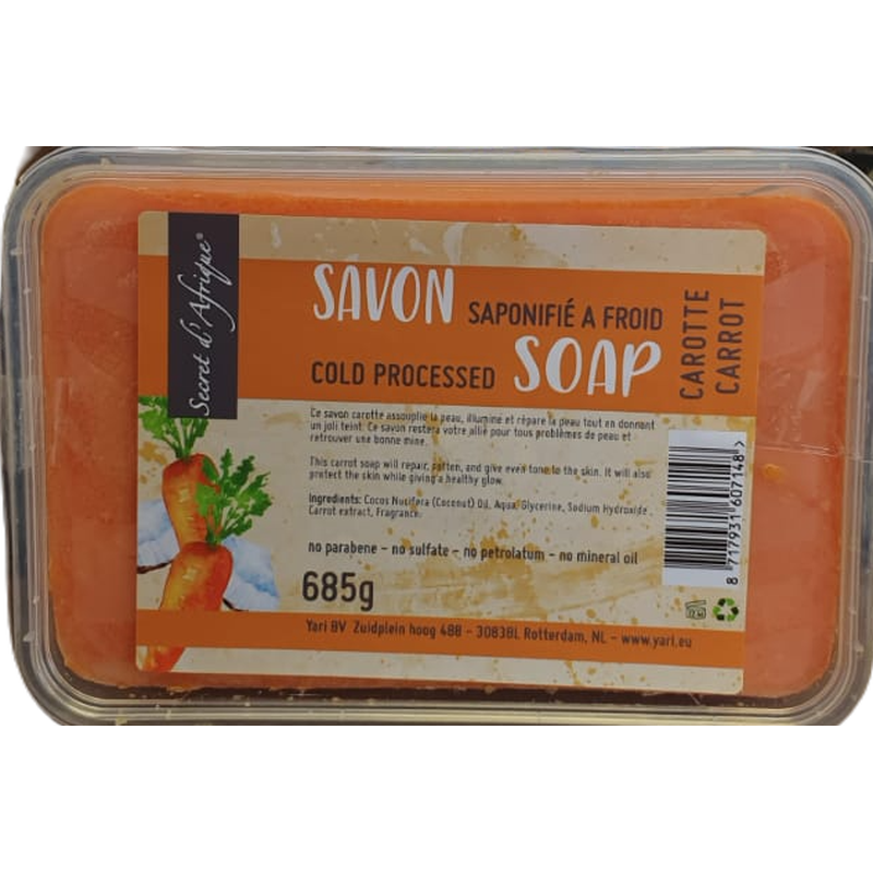 Secret d'Afrique Zeep – Verzorgende Carrotzeep 685g