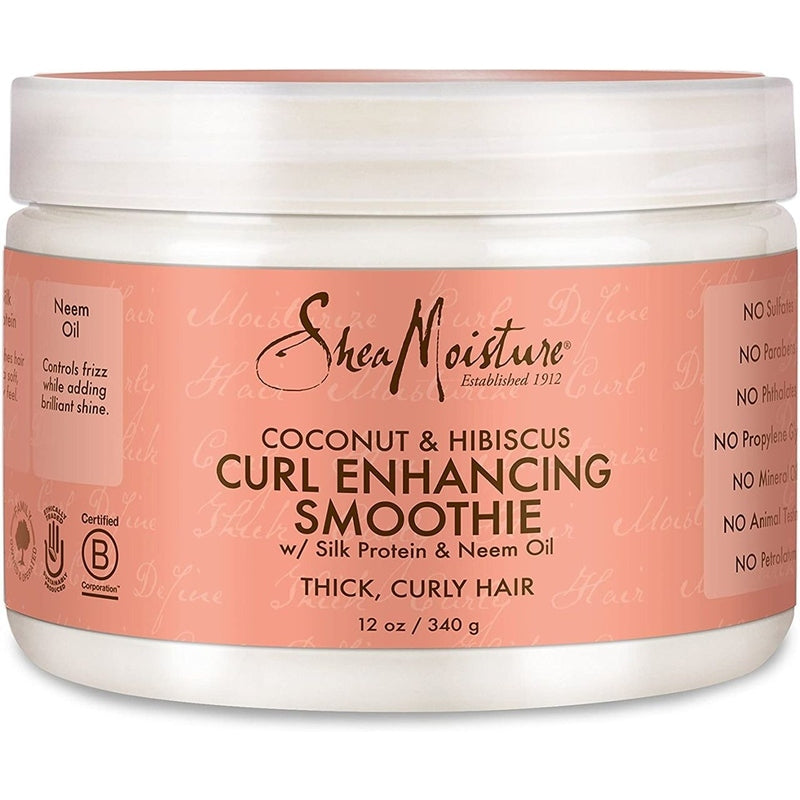 Shea Moisture Curl Enhancing Smoothie – Hydraterende Crème voor Krullend Haar 340g