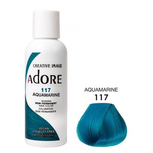 Adore Semi-Permanent Haarkleur – Stralende Aquamarine voor Iedereen 118ml