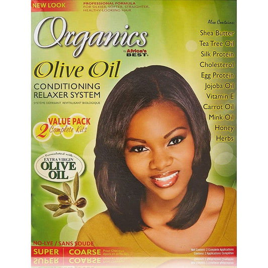 Africa's Best Organics Relaxer – Herstel en Verzacht voor Kruidig Haar Twin Pack