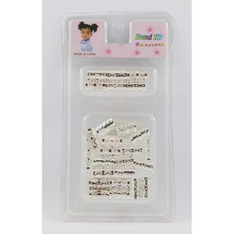 Beads Zilver Lang – Haaraccessoires voor Kinderen 40 stuks