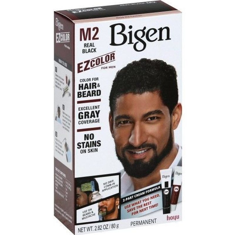Bigen EZ Color – Kleur voor Haar en Baard, Real Black 80g