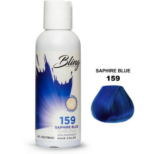 Bling Semi-Permanent Haarkleur – Saffierblauw voor Alle Haartypes 118ml