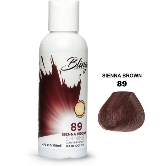 Bling Semi Permanent Haarverf – Sienna Brown voor Alle Haartypes 118ml