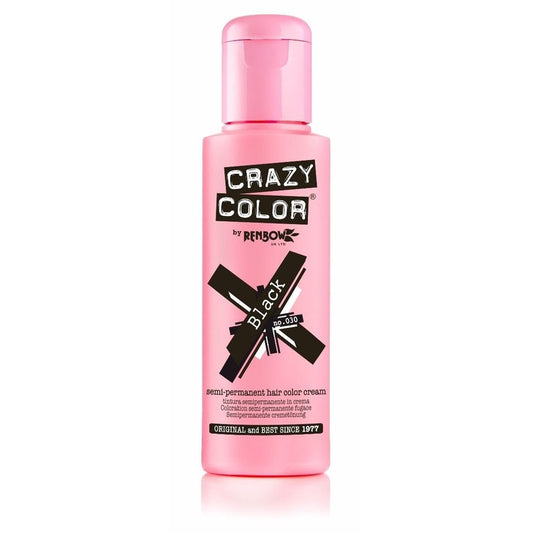 Crazy Color Black – Semi-Permanente Haarkleur voor Opvallend Haar 100ml