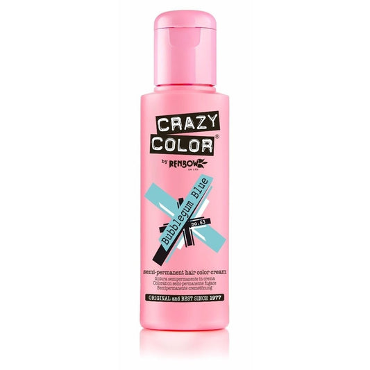 Crazy Color Haarkleur – Semi-Permanente Crème Bubblegum Blue 100ml