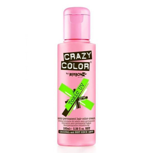 Crazy Color Haarverf – Neon Groene Kleur voor Alle Haartypes 100ml