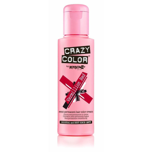 Crazy Color Haarverf – Opvallende Vermillion Rood 100ml