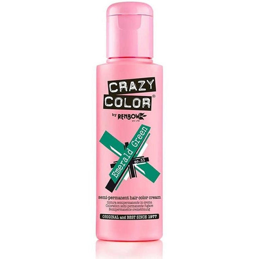 Crazy Color Haarverf – Semi-Permanente Kleur voor Stralend Groen 100ml