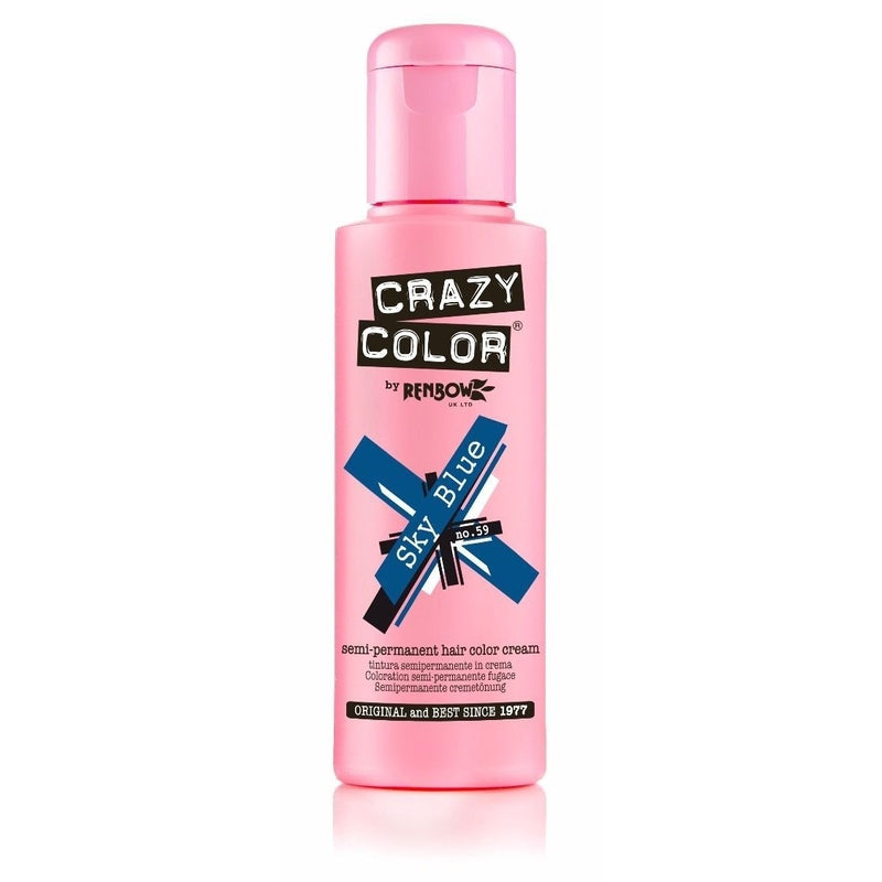 Crazy Color Sky Blue – Semi-Permanente Haarkleur voor Stralend Haar 100ml