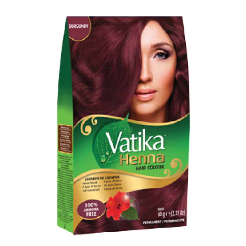 Dabur Vatika Henna Haarverf – Burgundy Kleur voor Alle Haartypes 60g