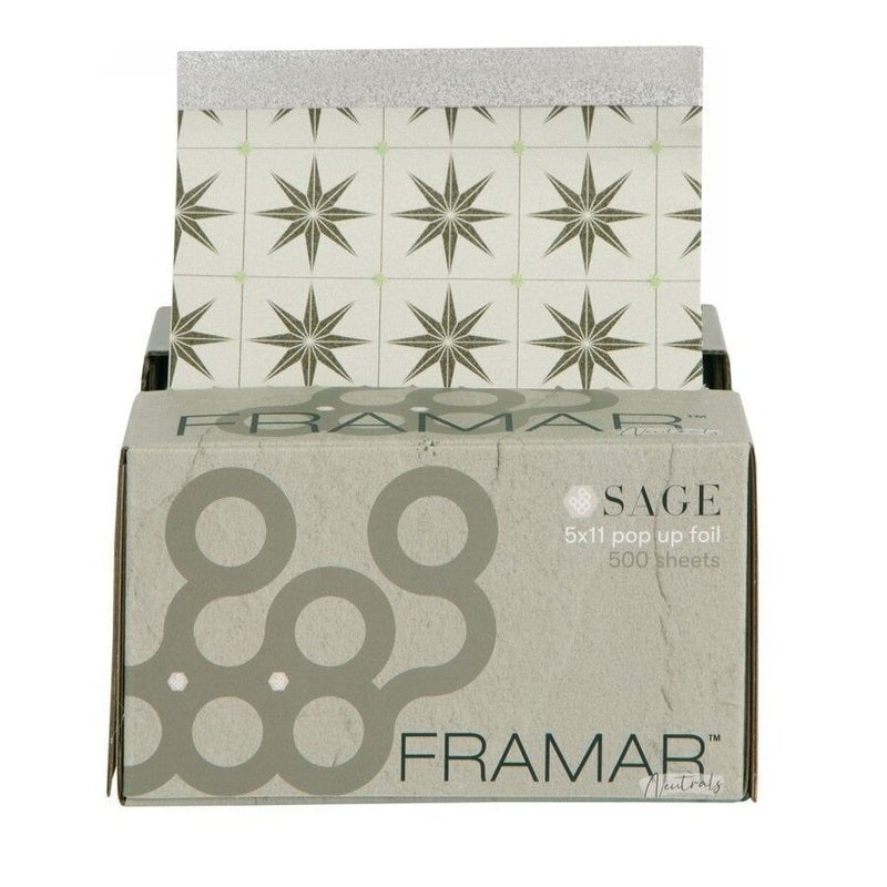 Framar Pop-Up Foil Neutrals Sage – Voor Eenvoudig Gebruik in de Salon 500 vellen