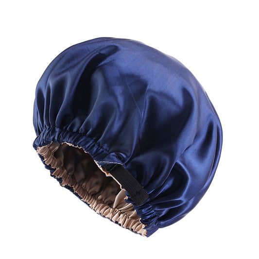 MHS Satin Haar Bonnet – Dubbel Laags Slaapmuts met Verstelbare Band 36cm