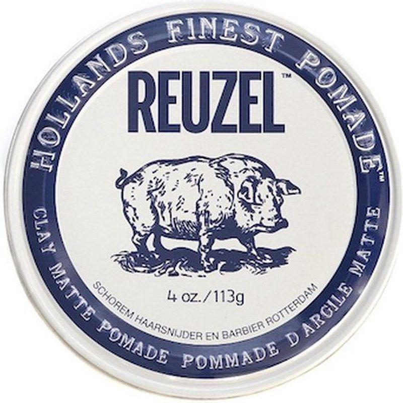Reuzel Clay Matte Pomade – Sterke Hold voor Kort Haar 113g