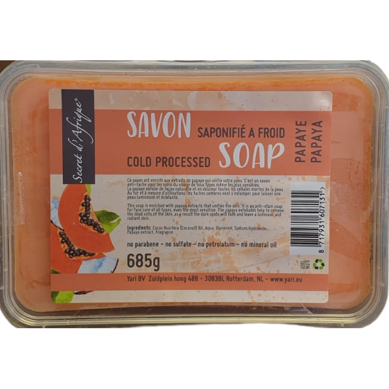 Secret d'Afrique Zeep – Voedende Papaya Zeep 685g