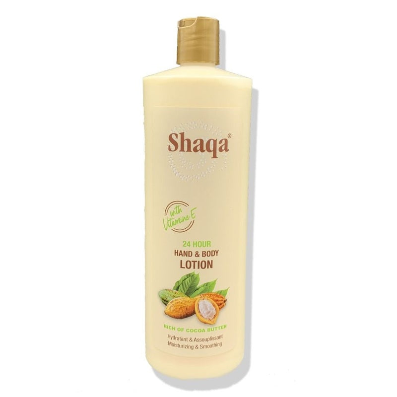 Shaqa Hand & Body Lotion – Hydraterende Lotion met Cacaoboter 1000ml