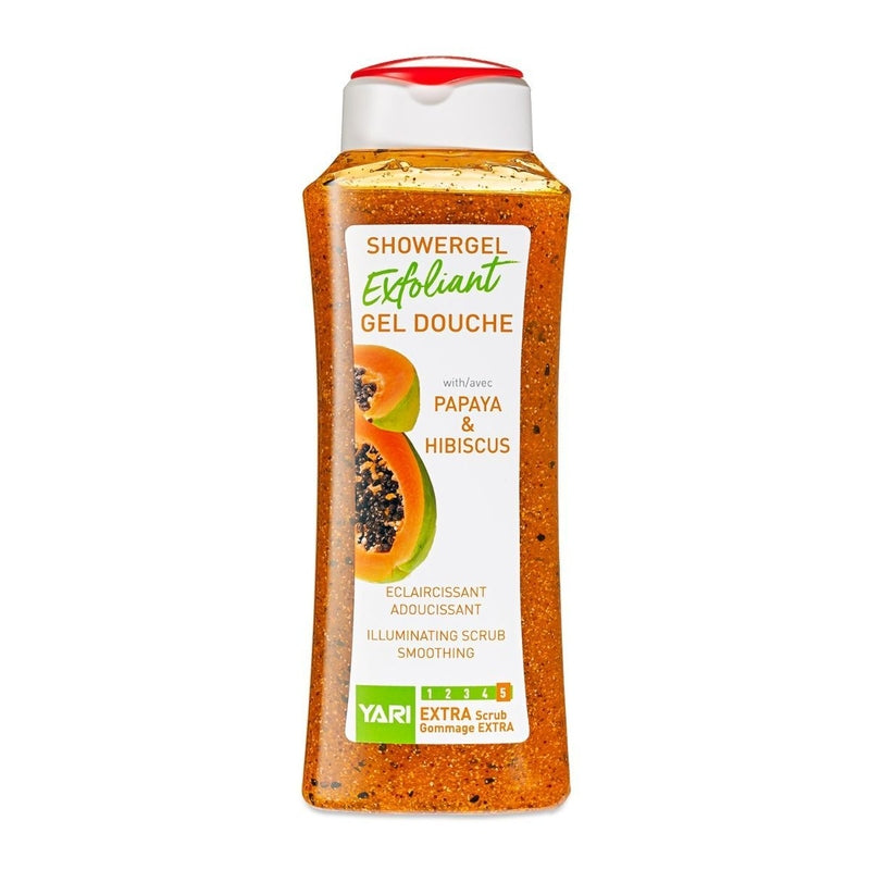 Yari Exfoliant Showergel – Verfrissende Scrub met Papaya & Hibiscus 500ml